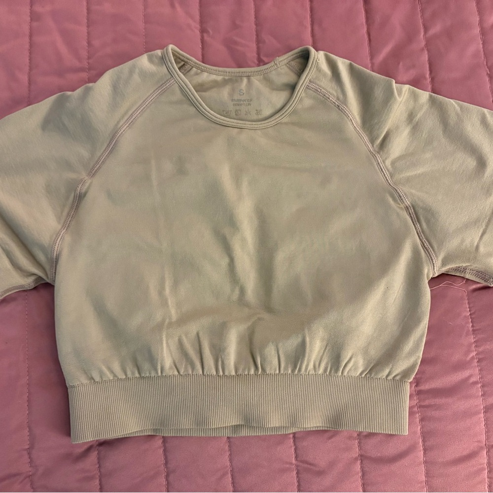 NVGTN Nude  Vortex Seamless Open Back Tee/Bra size Small